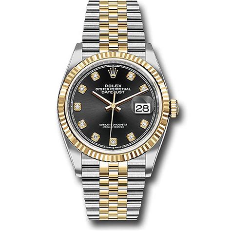 rolex datejust 36 black diamonds